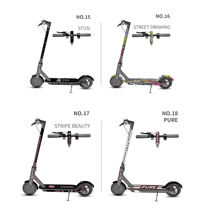 Electric Scooter Full Body PVC Sticker DIY Skateboard Sticker Scooter Pedal Stickers Decal For Xiaomi M365/PRO