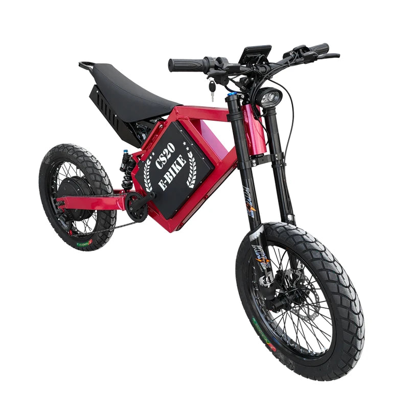 CS20 72V 8000W 12000W 15000W E-bike Turtle Tire Electric Dirt Bike Enduro Electric Bike