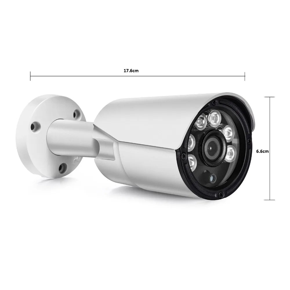 AZISHN Wide Angle 2.8mm FULL Color 4K 8MP H.265 IP Camera P2P AI Face Detection IP67 POE Video Outdoor Camera XMEYE 5MP 4MP