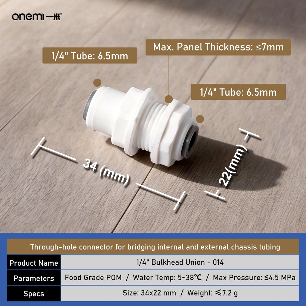 OEM Manual Ball Valve Quick Connect Reducing Union Fitting 1/4 Inch to 3/8 Inch POM Step Down Adapter for Car RO Water Filter