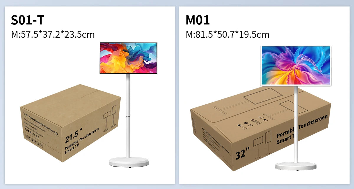 Hot 32 Inch Android Portable Smart TV with Battery Capacitive Display Vertical Touchscreen LCD Monitors All in One Portable TV