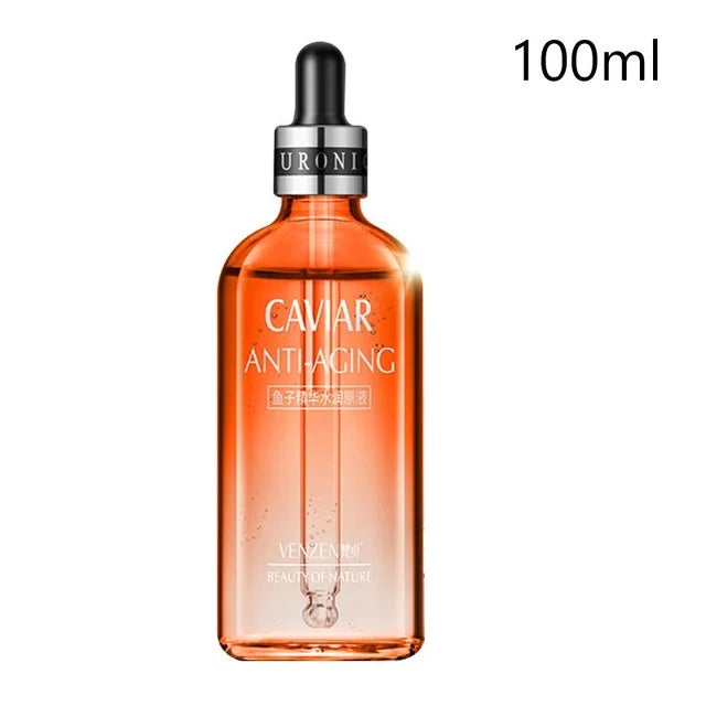 Pure Caviar Hyaluronic Acid Snail Face Serum Facial Moisturiser Nourishing Essence Skin Care Products Plant Anti Aging Firming