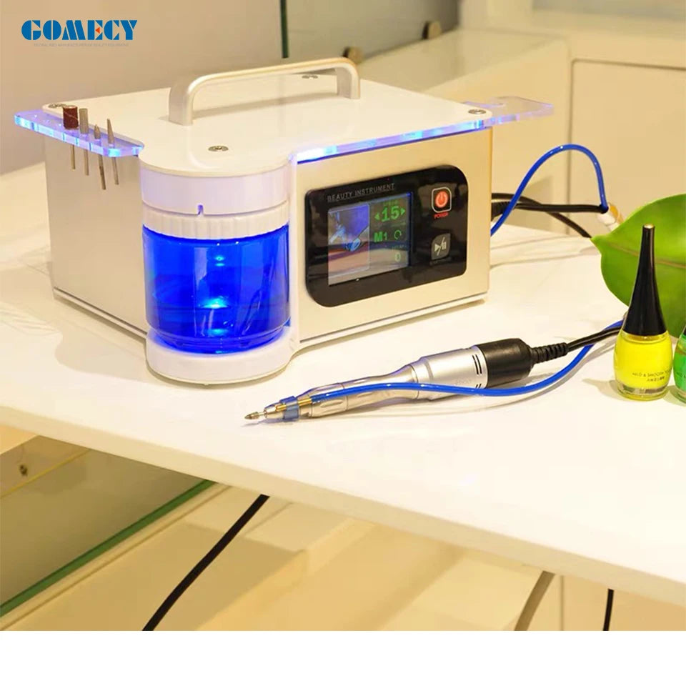 GOMECY Nail Drill Machine 40000rpm Professional Acrylic Power Gms Spray for Nails with Vacuum