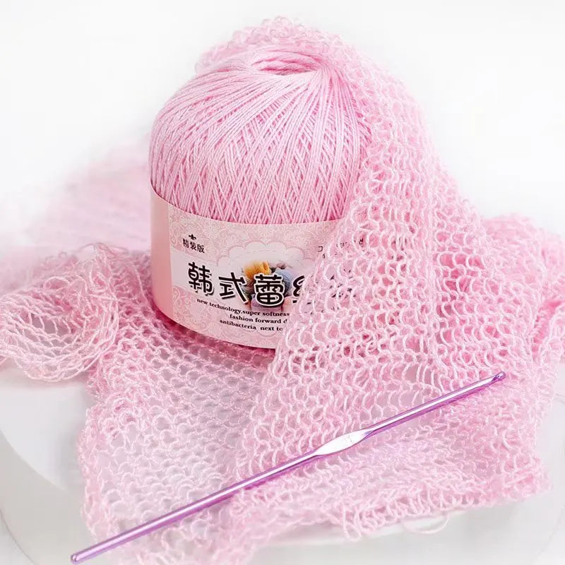 Korean Handmade Knitted Sweater Coaster Jacket DIY Baby Pure Cotton Yarn Carded Dyed Anti-Pilling