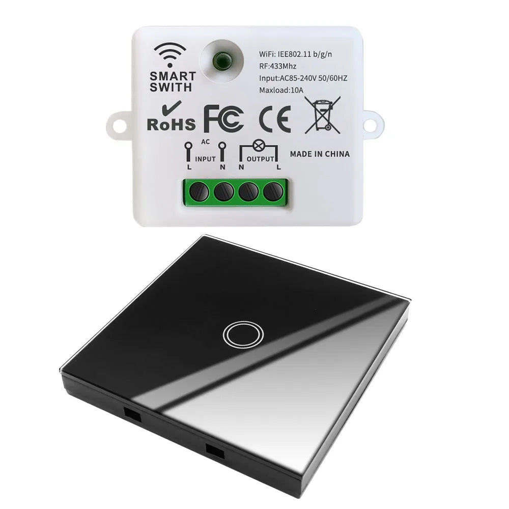 Mini WiFi Light Switch Timer Wall panel switch RF 220V Controller Tuya Smart Life APP Control Work With Alexa for Home Appliance