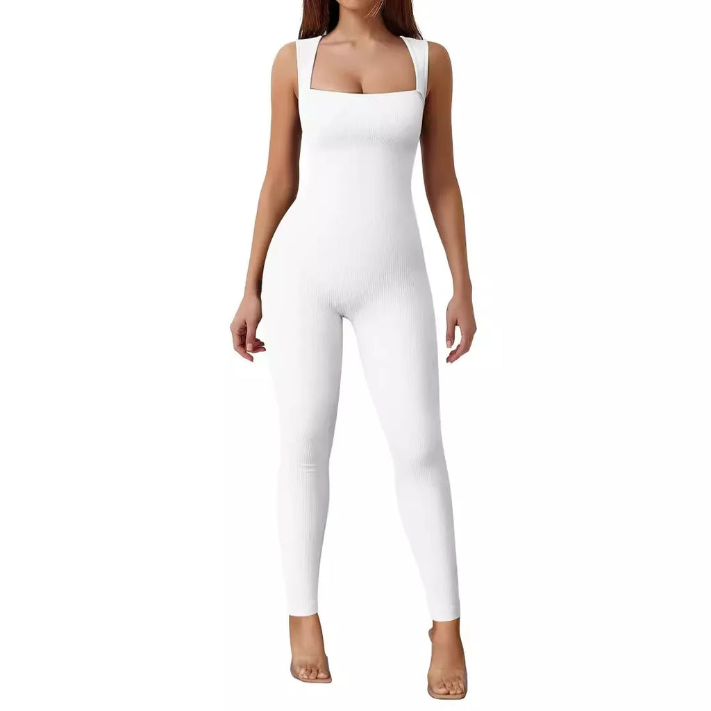 Women's Fitness Suit Short Sleeves Backless Hip-Lifting Slimming Sports Jumpsuit Body Training Aerial Plus Size Sports Clothing