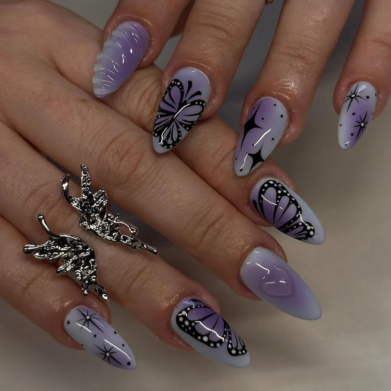 Wholesale 24 Pcs 3D French Style Romantic Art Acrylic Press on Nails Artificial Fingernails Candy False Nails Dating  Party 3329