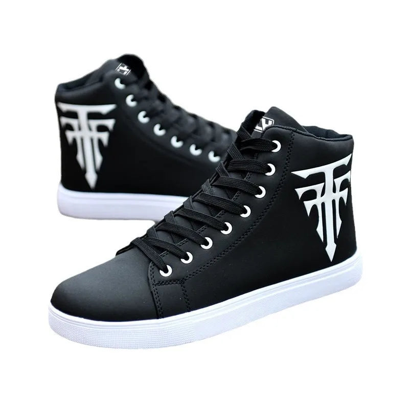High Top White Men's Vulcanized Sneakers 2026 Fashion Light Weight Anti-Slip Walking Running Shoes Spring Autumn Winter - Beauty