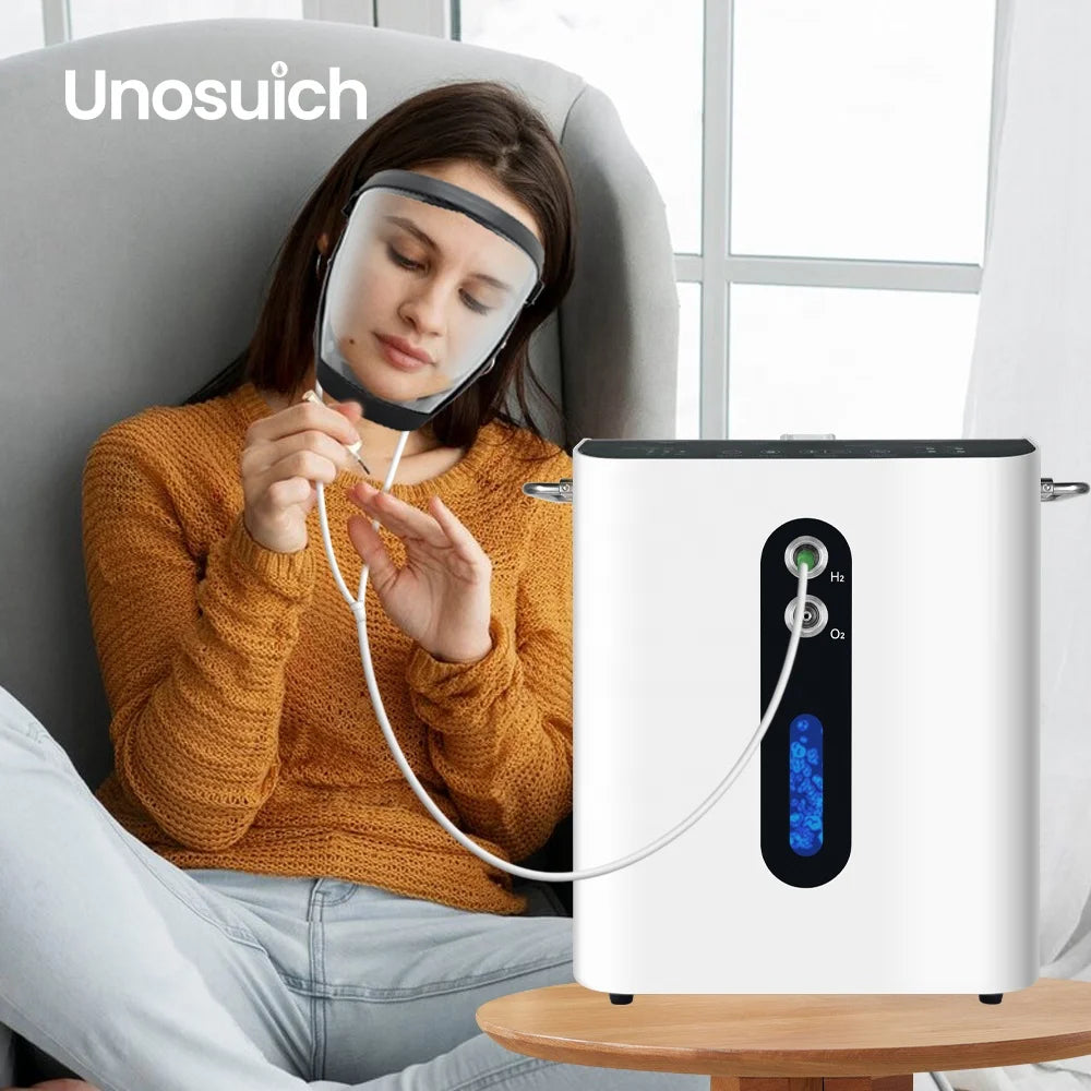 Eco-Friendly Plastic Hydrogen Gas Facial Mask Relaxing Moisturizing Skin H2 Inhalation Machine Hot Cold Car Household RV Outdoor