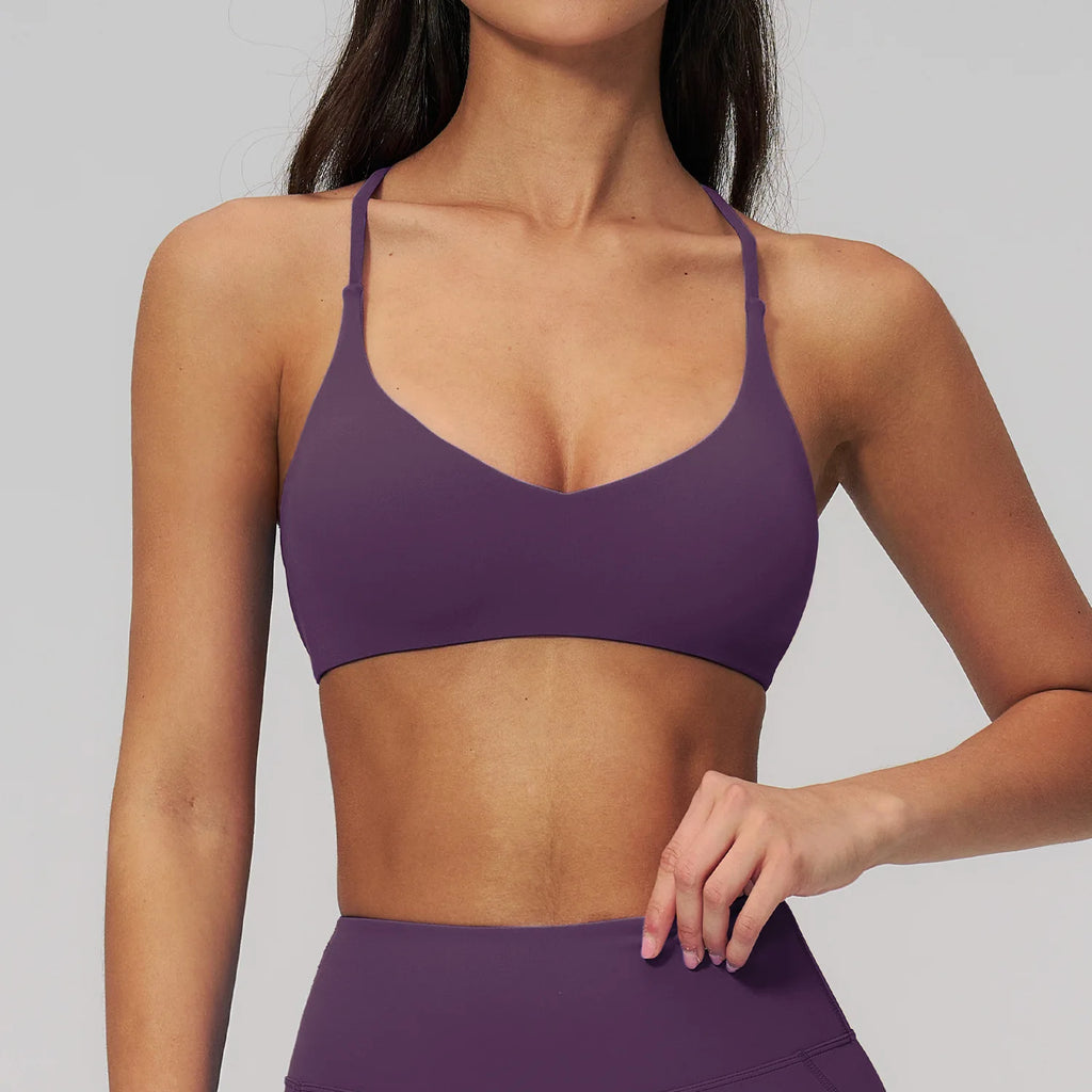 Backless Yoga Suit Halter Neck Tight Quick-drying Fitness Suit High-intensity Sports Suit Female