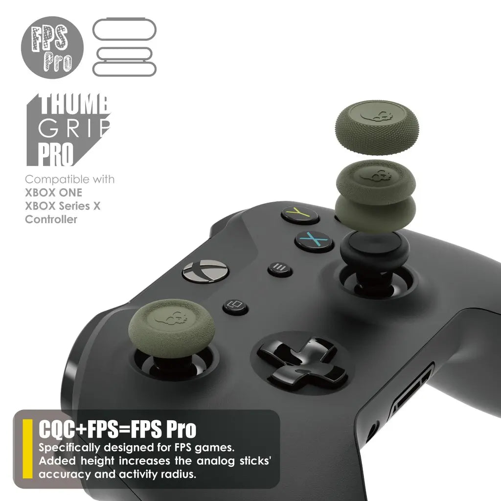 Skull & Co. Joystick Cap Thumb Grip Set FPS CQC Thumbstick Cover for ROG XBOX Ally X and Xbox Controller