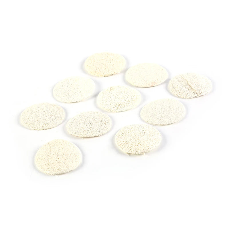 10pcs Natural Loofah Luffa Facial Complexion Skin Disc Disk Pads Exfoliator Sponge Makeup Pads Skin Care Facial Remover