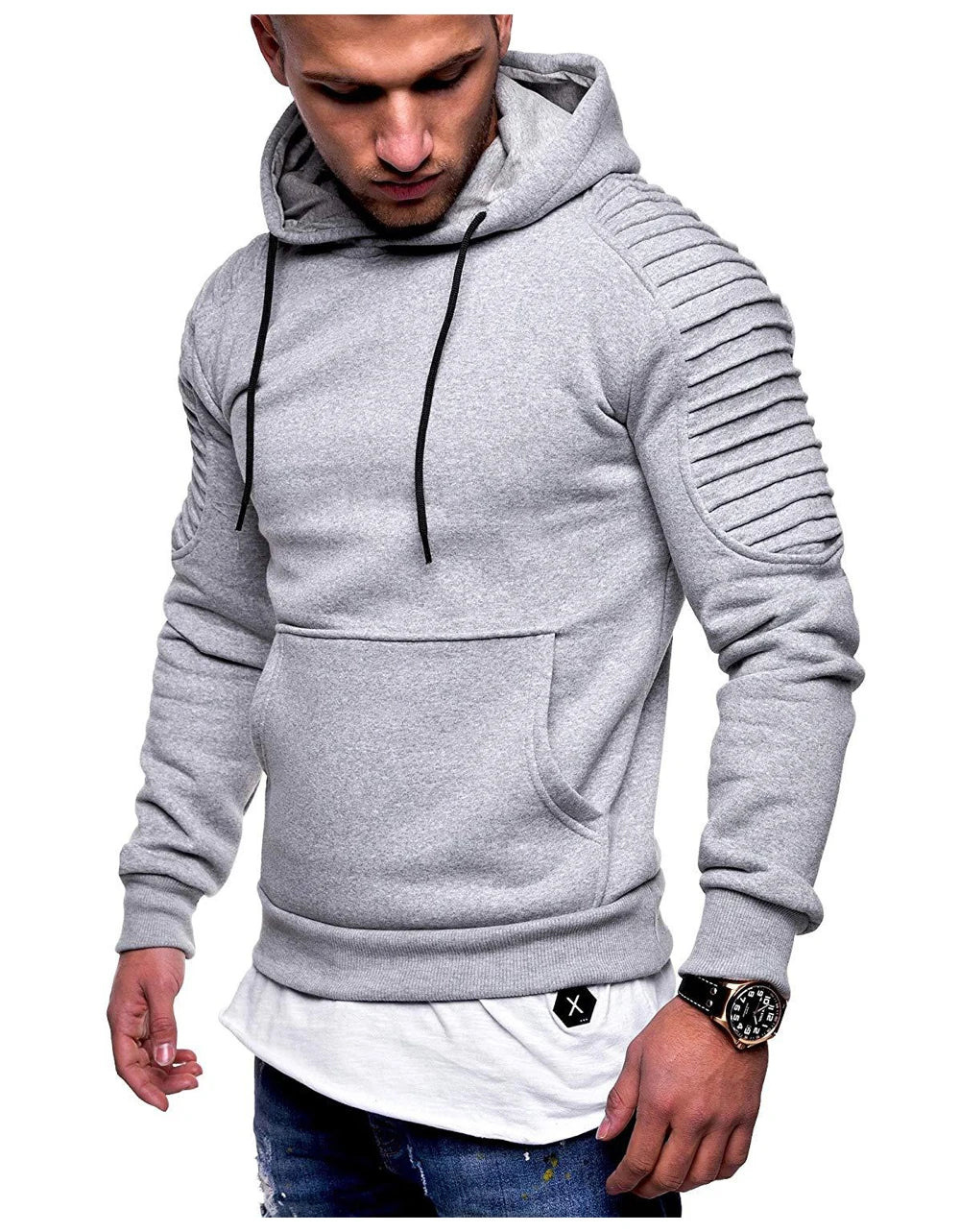 DIMUSI Hooded Mens Casual Camouflage Windbreaker Sweatshirt Coats Mens Streetwear Hip Hop Hoodies Sportswear Tracksuits Clothing