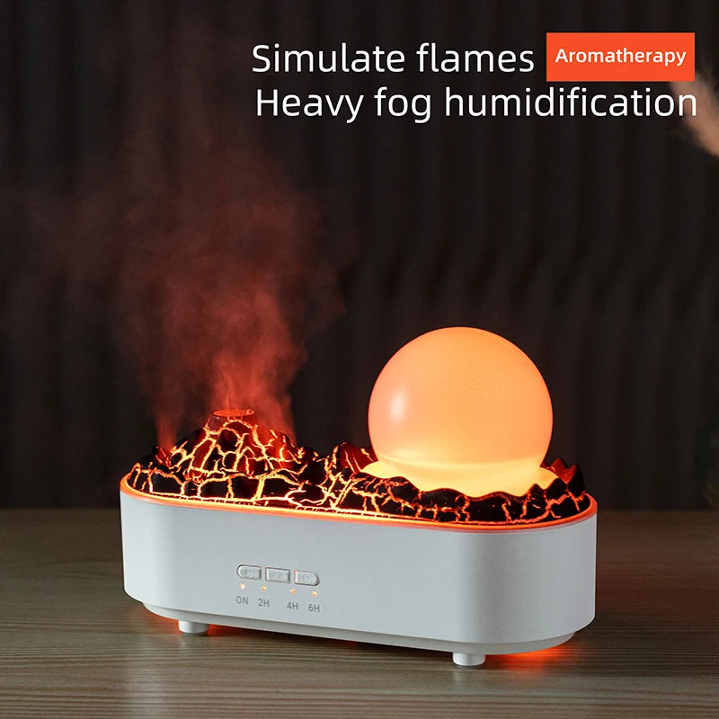 New Arrival USB Cool Mist Ultrasonic Air Humidifier Crystal Ball Smoke Ring Plastic Home Oil Diffuser for Hotels Households