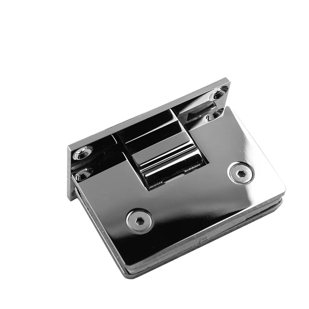 Top Supplier 90 Degree Glass Door Hinges Brass Pivot Shower Fittings with Chrome Finish for Hotels Bathrooms