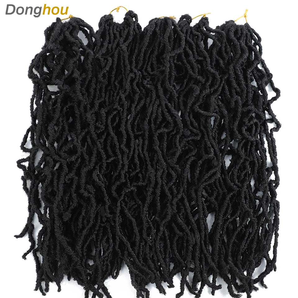 18”24”36” Mix Green New Faux Locs Crochet Hair Synthetic Curly Dreadlocks Hair Extensions Faux Cheveux Soft Locs Crochet Braids