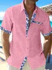 XS-5XL New Summer Casual Print Shirt Men's Hawaiian Holiday Beach Short Sleeve Shirt