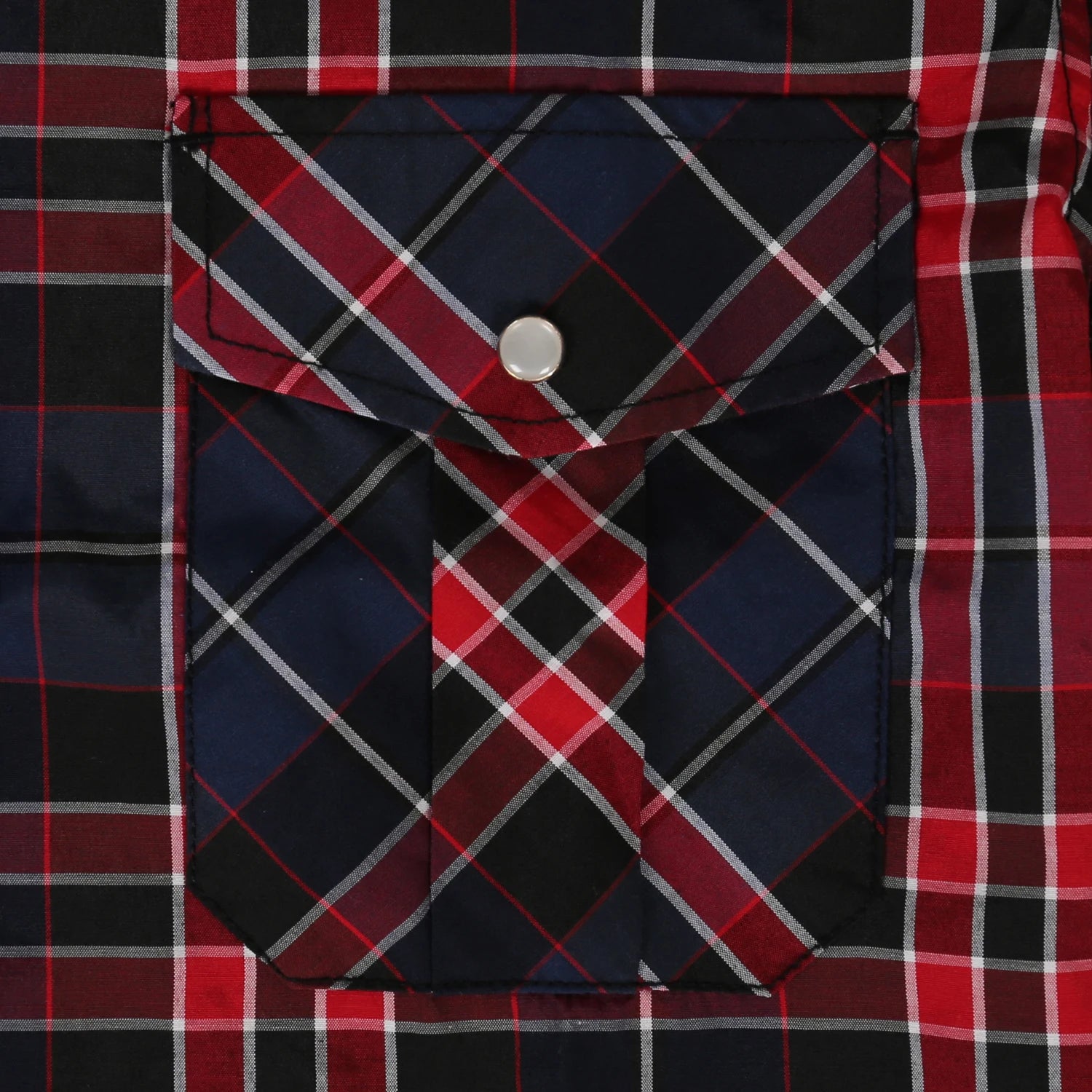 Men's Western Pearl Snap Button up Casual Cowboy Long Sleeve Two Pockets Work Plaid Shirts