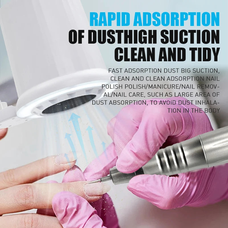 20278 S AT-NDC-025 Better Than 4Blanc Nail Dust Extractor Collector Nails Vacuum Cleaner
