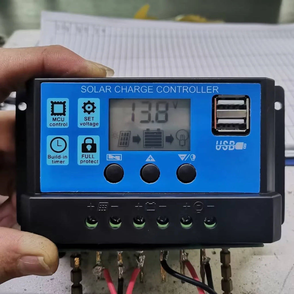 Auto 12 24 36 48 Volts 80 60 50 40 30 20 10 Amp MPPT PWM Manual Solar Panel Charger Controller LCD Display China Max PV 150V
