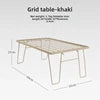 Custom Logo Folding Iron Mesh Outdoor Dining Furniture Table Portable Barbecue Picnic Camping Beach Fold Grid Custom Logo