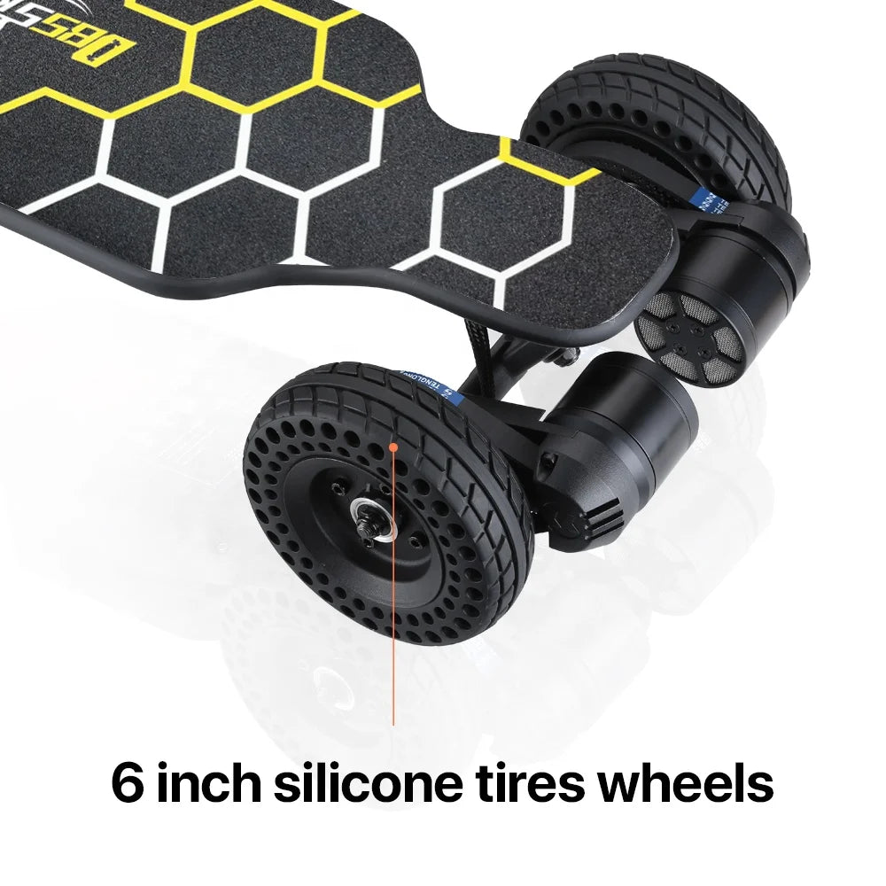 H2X Cheapest Electric Skateboard Dual Belt Motor 3300w Max Speed 35km/h E Skateboard off Road Drop Shipping