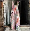 S-3XL Summer Women's New Sweet Small Fresh Print Retro Wide Leg Jumpsuit Printed Floral Cami Jumpsuit