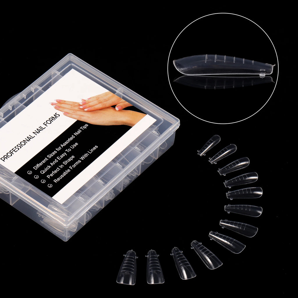 BNG Top Forms for Nails Dual Forms Nails Forms for Extension Full Cover Quick Building Gel Mold Tips Poly Nail Gel Mold