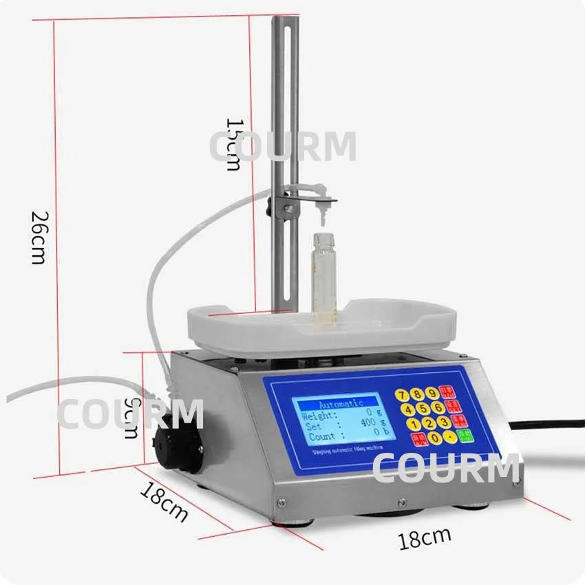 COURM-M90 Weighing Filling Machine Glycerin Perfume Cosmetic Essential Oil Small Bottle Semi-automatic Filling Machine