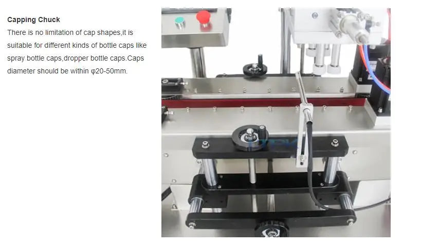 LT-SC440 Automatic Pneumatic Close PET Plastic Water Bottle Screw Plastic Perfume Jar Filling and Capping Sealing Machine