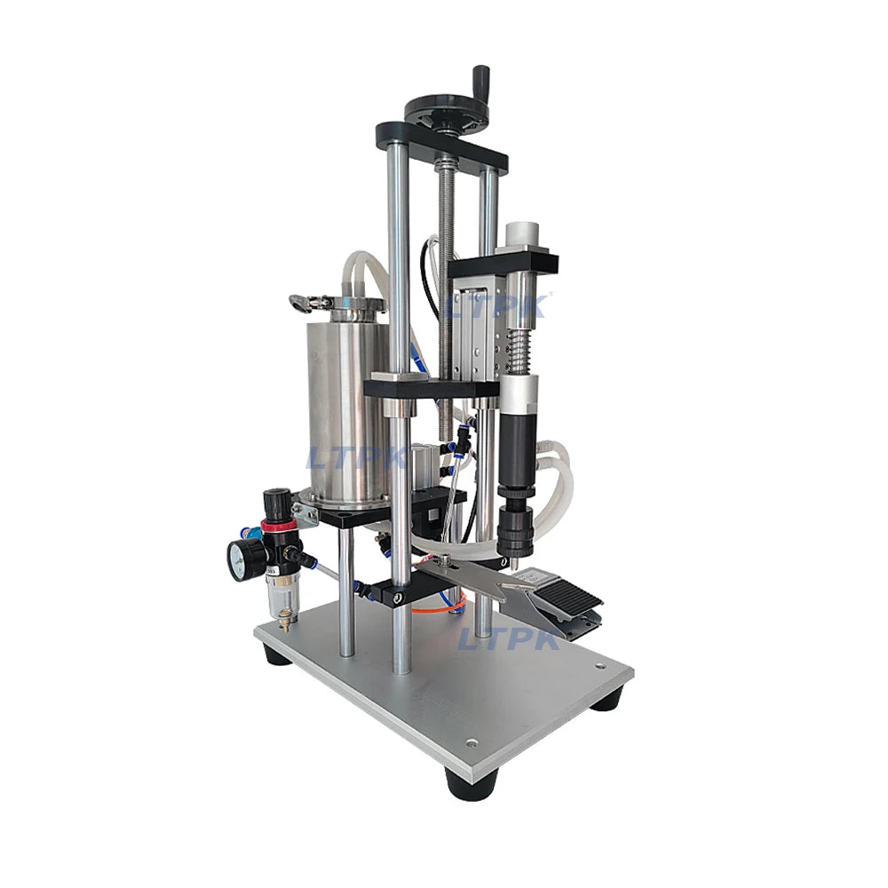 LTPK LT-VPF1 Small Semi-automatic Pneumatic Perfume Vacuum Single Head Negative Pressure Glass Bottle Liquid Filling Machine