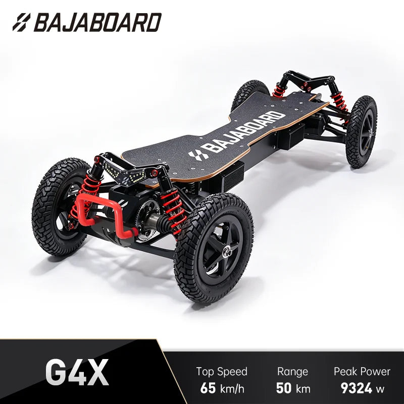 Factory Direct BAJABOARD GX4 Classic Aluminum Alloy 4WD Adult Waterproof Electric Off-Road Scooter 9324W Motor 150kg Load