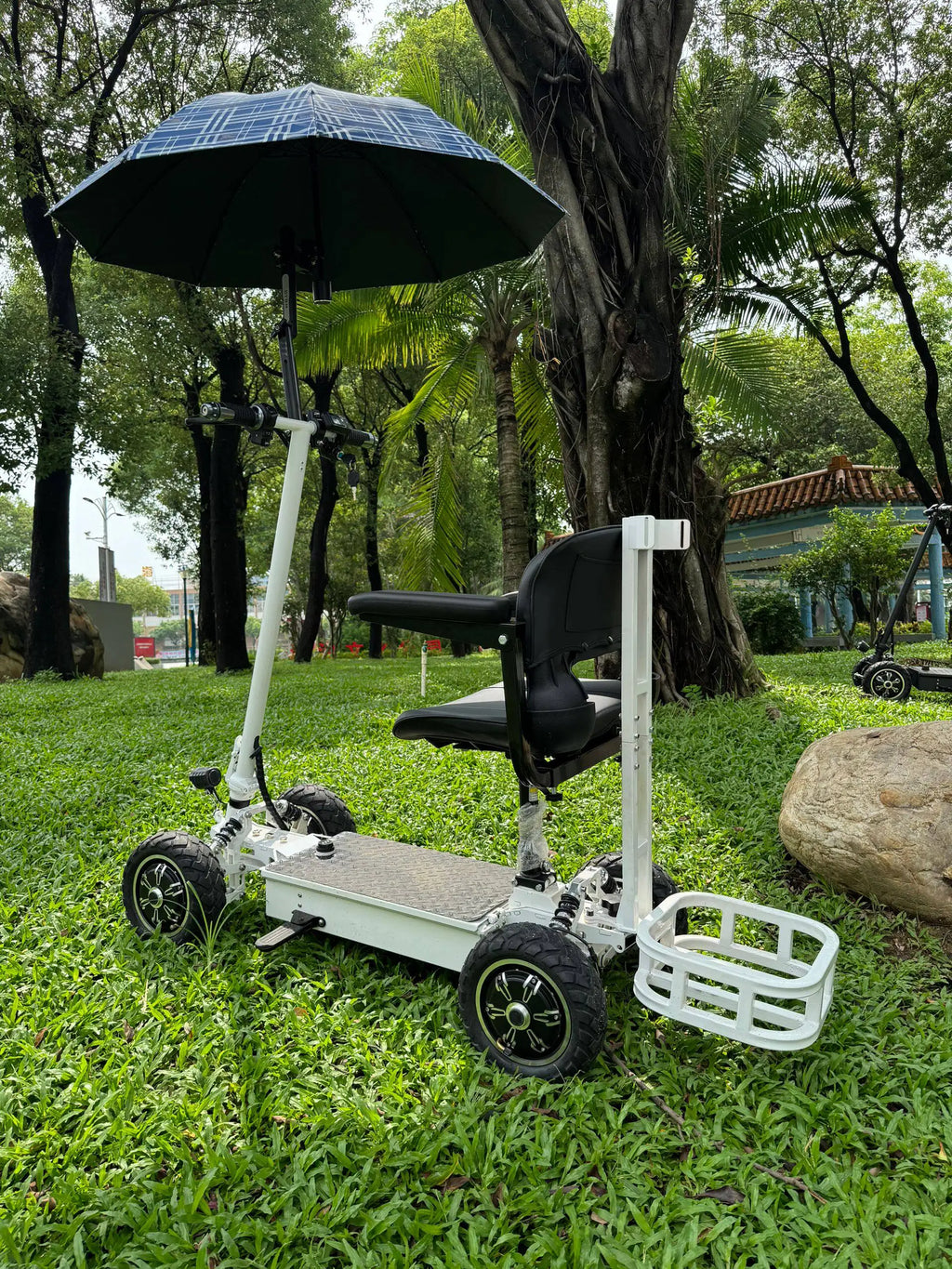 Wheel Electric Mobility Scooter for Seniors & Kids, Safe Folding Commuter Board with Dual Brakes, Comfortable Adult E-Skateboard
