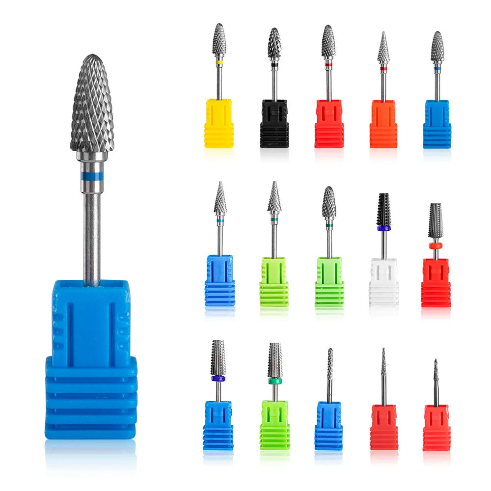 Nail Drill Burr Bits Ceramic Milling Cutter Manicure Nail Drill Bits Electric Nail Mills Cutter for Manicure Machine