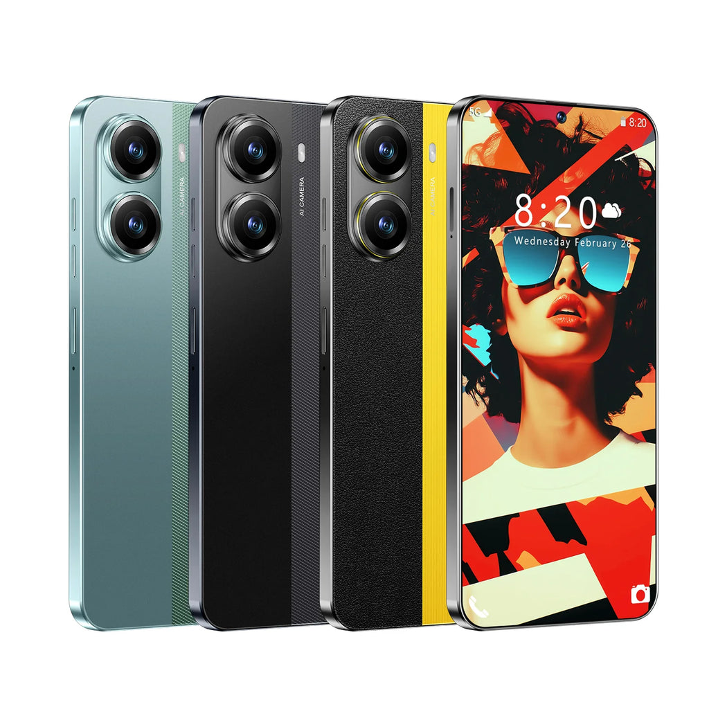 Popular Cellphone X7 Pro 5G Smartphone 7.3\" HD Display 8000mAh Deca Core Real 108MP Dual SIM Mobile Phones 16GB/1TB ROM Phone