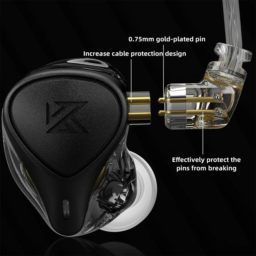 KZ ZEX Pro Electrostatic +Dynamic+Balanced In-Ear Earphone Noice Cancelling Sport Game HIFI Headset  ZS10 ZSN PRO EDX EDC ZSX