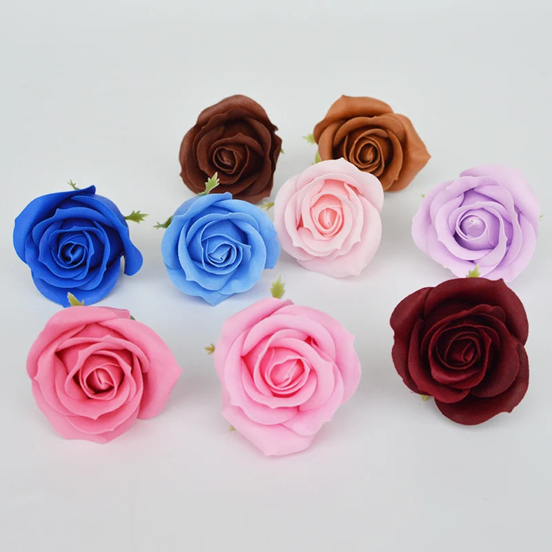 Artificial Natural Soft Rose Flowers Wedding Decoration Bouquet Gifts Blue Cold Beauty Rose Soap Flower