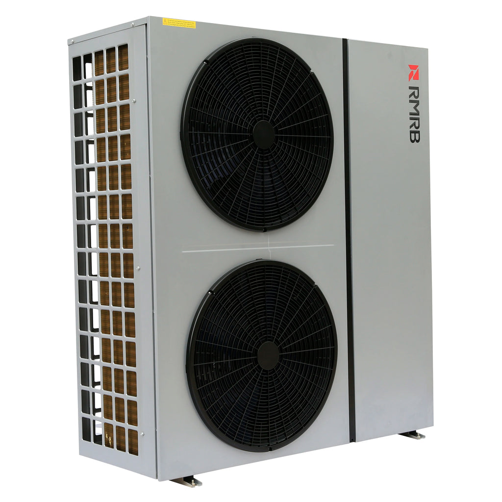 RMRB 21.5kW EVI Monoblock R32 Inverter Air Source Heat Pump High Efficiency Class A+++ Stainless Steel Housing Freestanding