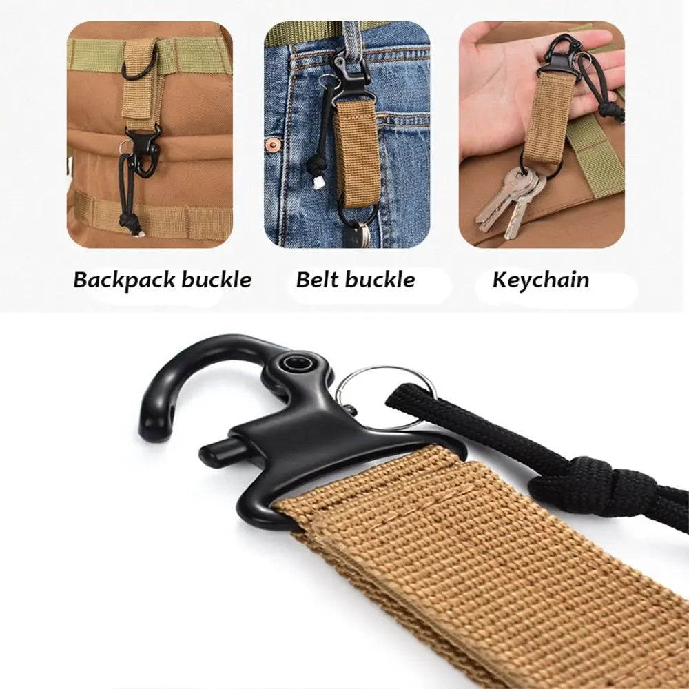 Clasp Outdoor Water Bottle Hanger Webbing Backpack Strap Quickdraw Carabiner Camp Holder Hooks Belt Clip Camping Accessories