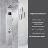 Modern Luxury Good Quality 304 Sus Digital Led Smart Rainfall Shower Massage System Wall Panels for Showers 3 Warranty