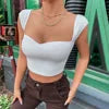 Casual Basic Ribbed Knit Crop Top for Women Summer Sleeveless Square Neck Tank Cute Tee Grunge Y2K Korea Fashion Streetwear 2343