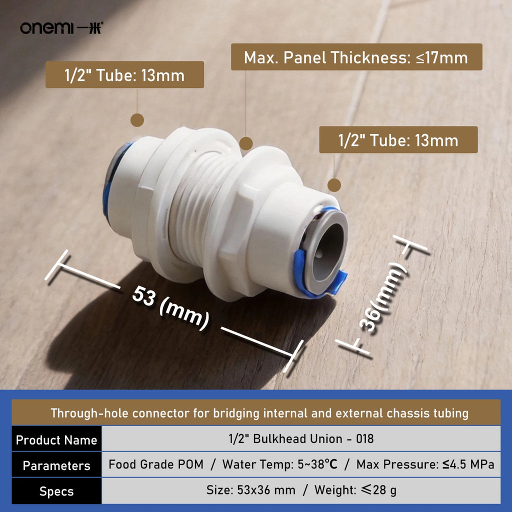 OEM Manual Ball Valve Quick Connect Reducing Union Fitting 1/4 Inch to 3/8 Inch POM Step Down Adapter for Car RO Water Filter
