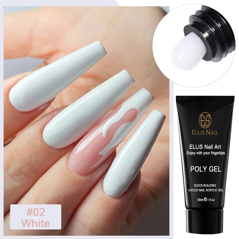 Poly Gel Nail Extension Set 15 Colors 30ml Volume Nude Pink Nail Hard Gel Builder