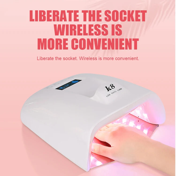 Rechargeable Nail Table Lamp Manicure Equipment Nail Art Curing 60W UV LED Nail Lamp