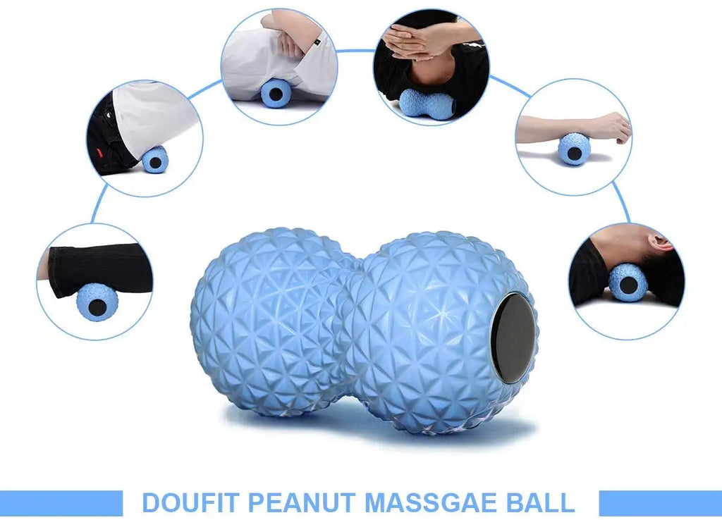 EVA Peanut Massage Ball Double Lacrosse Massage Ball Mobility Ball for Physical Therapy Deep Tissue Massage Tool Back Hand Foot