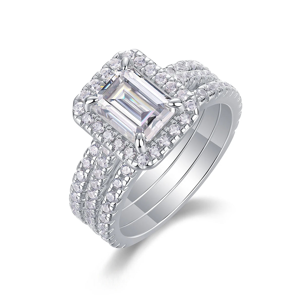 Hot Sales Heart Moissanite Engagement Ring S925 Silver Solitaire Mossanite Diamond Wedding Rings Moissanite Fashion Ring