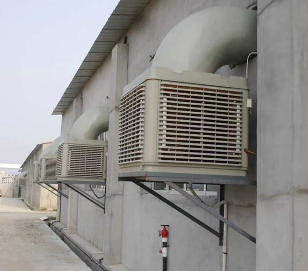 Hot Sale New Model  1.1kw 18000m3/h Plastic Body Water air Cooling Fan Ventilation Duct Cool Breeze air Cooler
