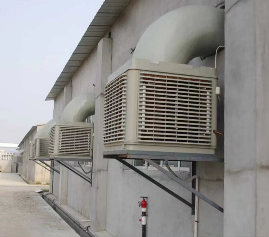 Hot Sale New Model  1.1kw 18000m3/h Plastic Body Water air Cooling Fan Ventilation Duct Cool Breeze air Cooler