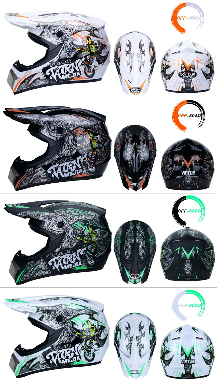 Send 3 pieces gift motorcycle helmet children off-road helmet bike downhill AM DH cross helmet capacete motocross casco