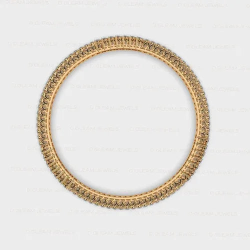 SGL IGI Certified 14Kt Gold Plated Polished Finish Multishape Classic Diamond Bangle 80 Real Marquise Cut VS1-VS2 Clarity Fine